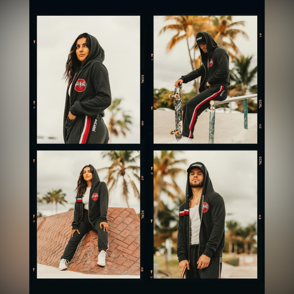 BACARDÍ x Aviator Nation Zip Up Hoodie Size XL Unisex